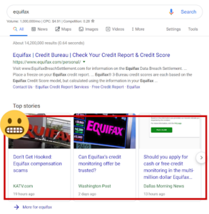 SERP Examples